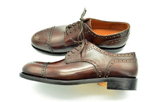 Hand-Painted Three-Joint Goodyear Engraved Derby Shoes