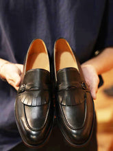 Casual Men's Dress Shoes With Tassel Flat Heel Loafers