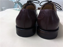 Handmade Goodyear One-piece Carved Oxford Men's Shoes