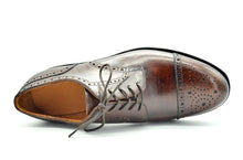 Hand-Painted Three-Joint Goodyear Engraved Derby Shoes