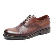 Three-joint retro hand-polished cowhide oxford shoes