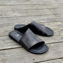 Outer leather flip flop beach sandals