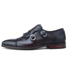 metal buckle  monk dress shoes