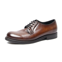 British retro hand-polished leather platform simple derby shoes