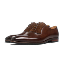 Vintage Genuine Leather Elegant Stylish Classic Lace-up Oxford Shoes