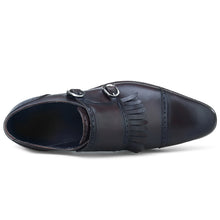 metal buckle  monk dress shoes