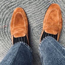 Handmade Suede Leather British slip-on loafers