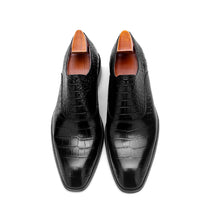 handmade classic men's Oxford leather shoes dress shoe