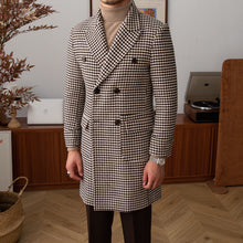 White plaid tweed Polo coat