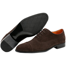 Suede Point Toe Oxford Dress Shoes