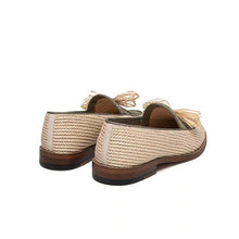 raffia summer slip-on loafers