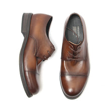 Hand Polished Retro Round Toe Leather Derbys