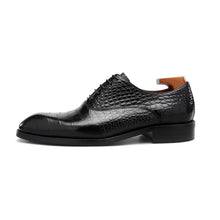 handmade classic men's Oxford leather shoes dress shoe