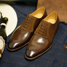 Vintage Genuine Leather Elegant Stylish Classic Lace-up Oxford Shoes