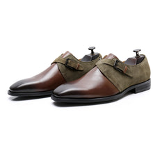 Italian Leather Buckle Monks shoes