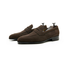 Brown suede cow lining leather fashion men's loafers