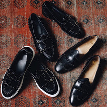 studded slip-on loafers