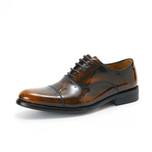 Three-joint shiny leather oxfords