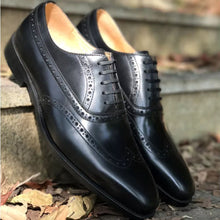 brogue colorblock engraved oxfords shoe