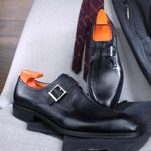 Men's Leather Buckle Monks Shoes