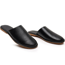 Summer British leather slip-on lazy half slippers sandal