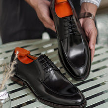 Handmade Brown flat british derby shoes