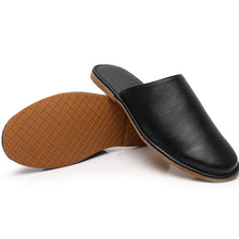 Summer British leather slip-on lazy half slippers sandal