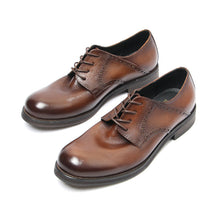 First layer cowhide retro hand-polished old leather shoes derby shoe