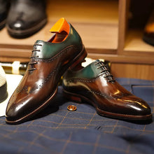 British retro hand-polished leather Oxford shoes