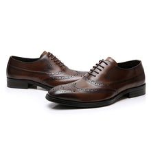 Brown brogue all match fashion leather shoes oxford