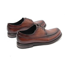 Leather British fashion retro distressed casual derby shoes dress shoe