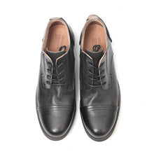 British vintage colored and worn leather derby shoes