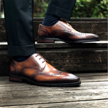 Stylish Wedding Handcrafts Genuine Office Oxford Dress derby Shoes