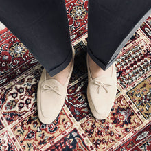 British suede fringed slip-on handmade loafers