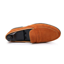 Business casual leather slip-on British loafers