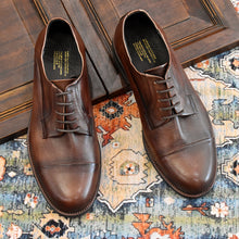 British retro hand-polished leather old leather derby shoes