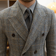 Taupe Tweed Herringbone Polo Coat