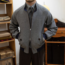 Gray tweed 50% wool herringbone G9 jacket