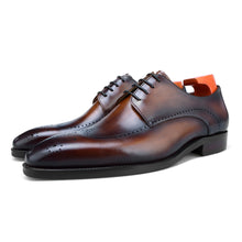 Stylish Wedding Handcrafts Genuine Office Oxford Dress derby Shoes