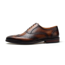 Genuine Cowhide Leather Brogue Oxford Dress Shoes